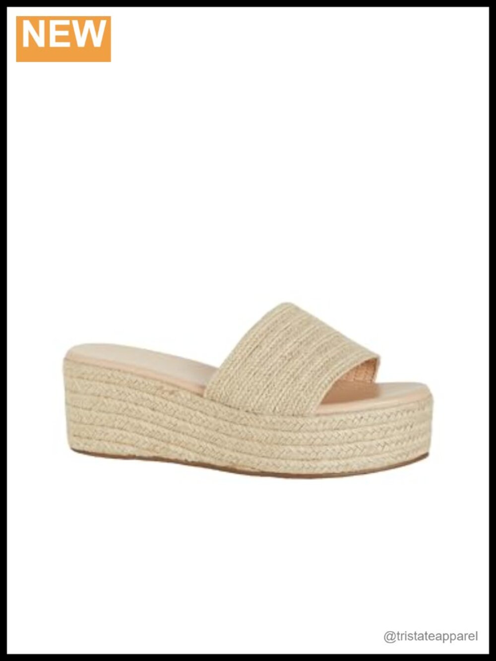 Wide Fit Faux Leather Platform Sandals Basket Weave Block Heel Slip On